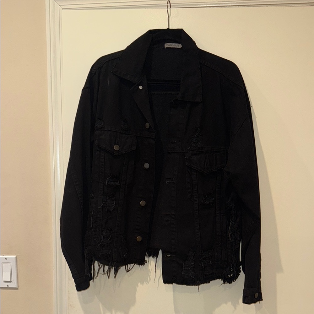 Carmar Black Fitted Jean Jacket